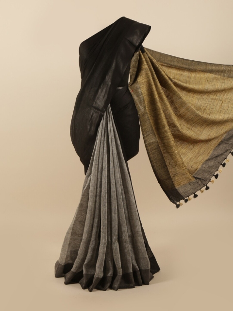 

Pothys Black & Grey Saree