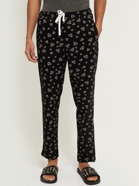 

max Men Black Superman Printed Pure Cotton Lounge Pants