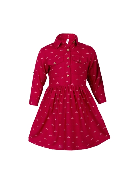 

Hunny Bunny Maroon & White Dress