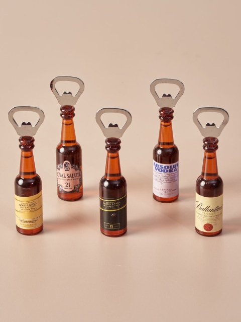 

THEDECORKART Set Of 5 Assorted Old School Bottle Fridge Magnets Cum Openers