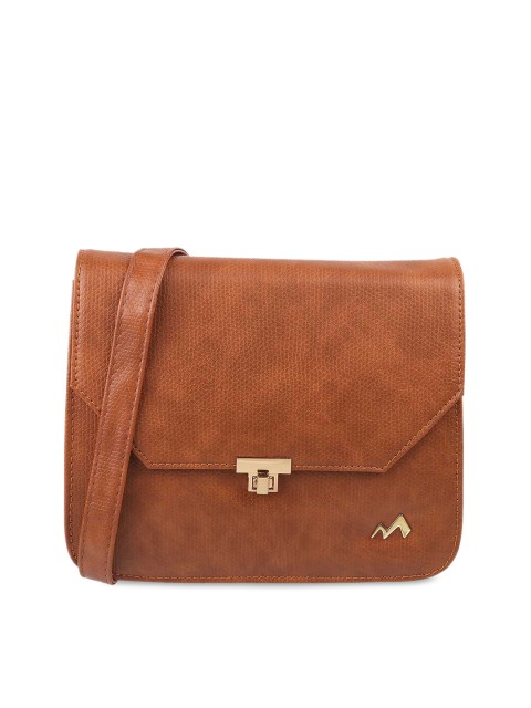 

Metro Women Tan PU Structured Sling Bag