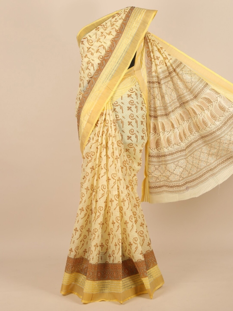 

Pothys Yellow & Brown Saree