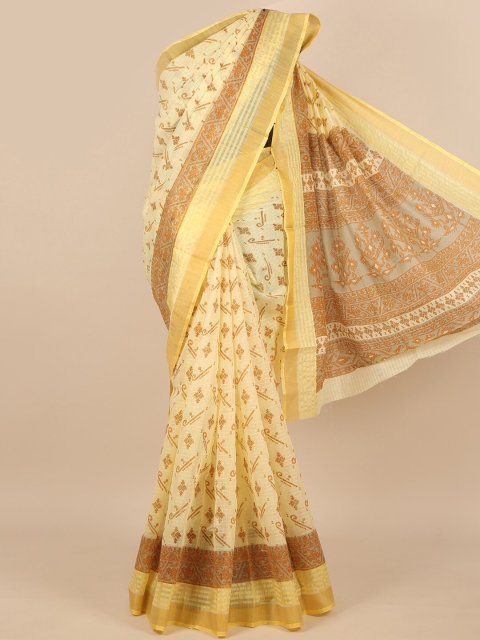 

Pothys Yellow & Brown Saree
