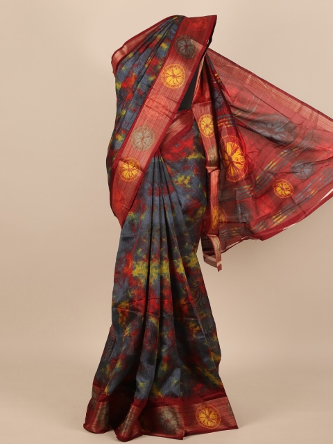 

Pothys Grey & Red Saree