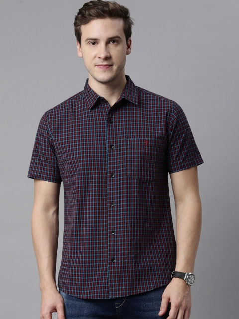 

Joven Men Red Slim Fit Gingham Checks Opaque Checked Casual Shirt