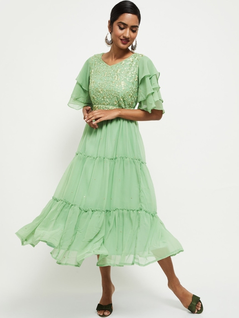

max Women Green Midi Dress