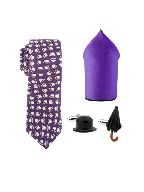 

The Tie Hub Men Accessory Gift Set, Purple