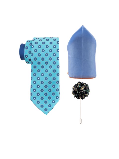 

The Tie Hub Men Blue Accessory Gift Set