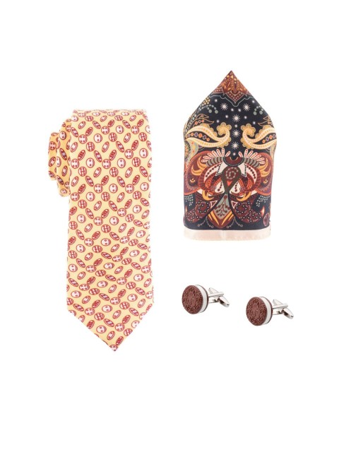

The Tie Hub Men Accessory Gift Set, Cream