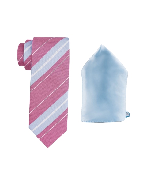 

The Tie Hub Pink Stripe Microfiber Necktie Accessory Gift Set