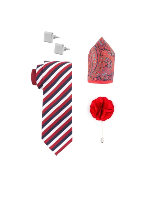 

The Tie Hub Men Accessory Gift Set, Red
