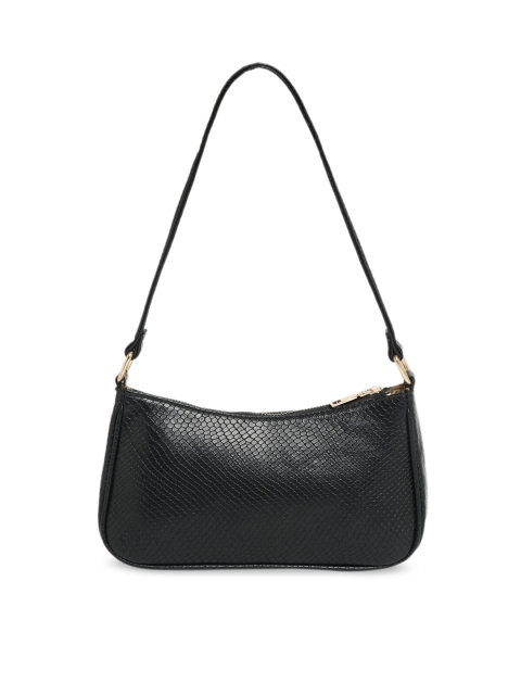 

Apsis Black Textured Half Moon Shoulder Bag