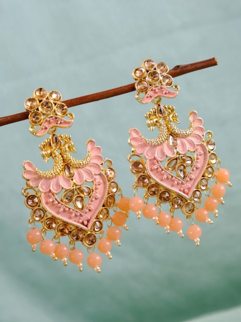 

Crunchy Fashion Gold-Toned Contemporary Chandbalis Earrings