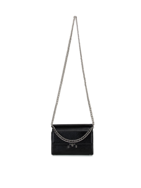 

Da Milano Women Black Textured Leather Structured Sling Bag
