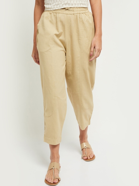 

max Women Khaki Trousers