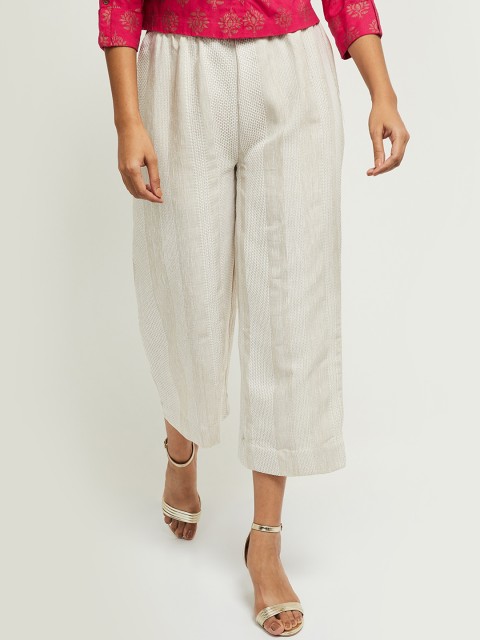 

max Women Off White Culottes Trousers