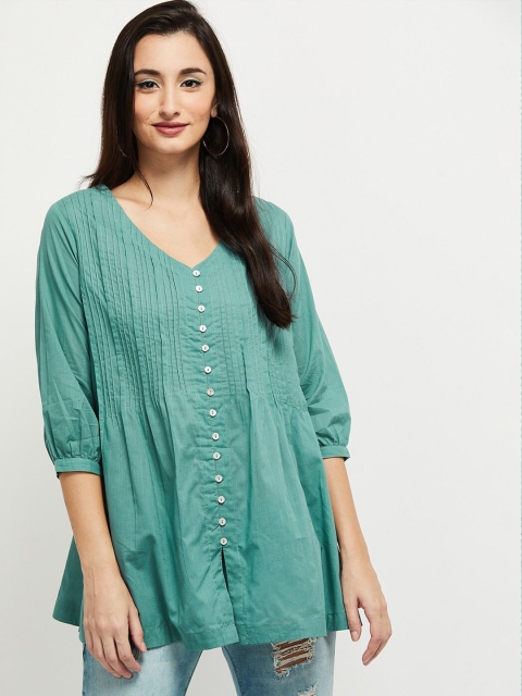 

max Sea Green Viscose Rayon Tunic