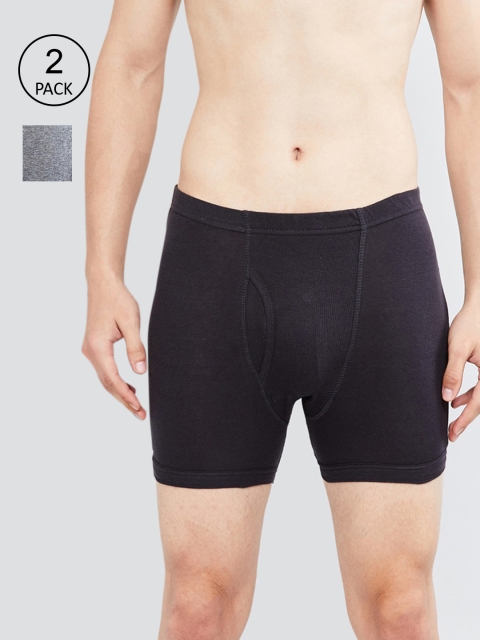 

max Men Pack of 2 Black and Grey Briefs