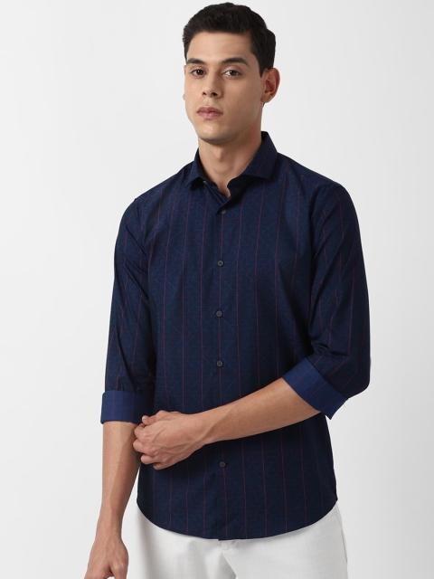 

Louis Philippe Sport Men Navy Blue & Pink Slim Fit Opaque Checked Casual Shirt