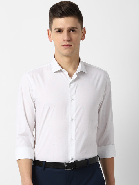 

Louis Philippe Sport Men White Slim Fit Opaque Printed Casual Shirt