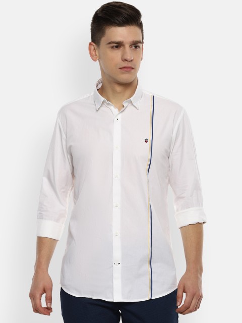 

Louis Philippe Sport Men White Slim Fit Opaque Cotton Casual Shirt