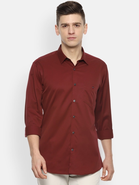 

Louis Philippe Sport Men Maroon Slim Fit Opaque Cotton Casual Shirt