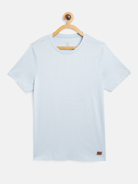 

UTH by Roadster Boys Blue Solid Pure Cotton T-shirt