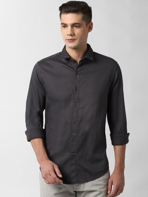 

Peter England Casuals Men Grey Slim Fit Opaque Casual Shirt