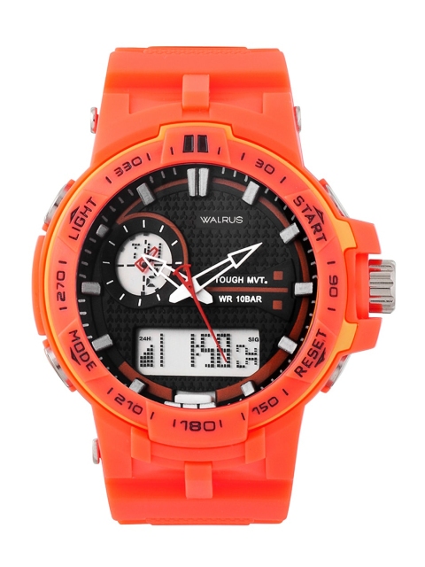 

Walrus Men Black & Orange Wrap Around Straps Analogue and Digital Watch WWTM-DIGI-106