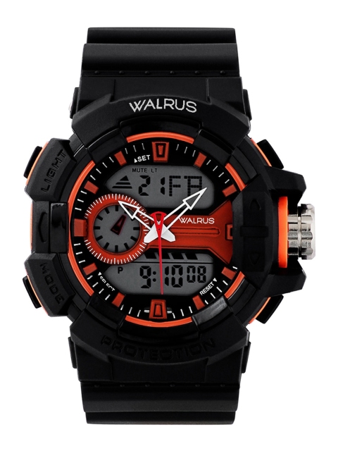 

Walrus Men Orange Brass Patterned Dial & Black Analogue and Digital Watch WWTM-DIGI-109