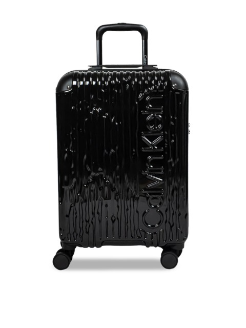 

Calvin Klein Black Solid Hard-Sided Cabin Trolley Suitcase