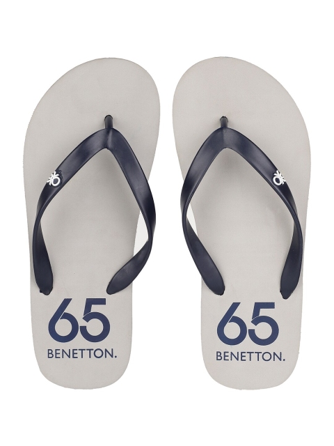 

United Colors of Benetton Men White Printed Flip Flops