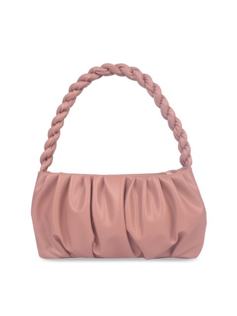 

Bagkok Beige PU Structured Shoulder Bag with Fringed