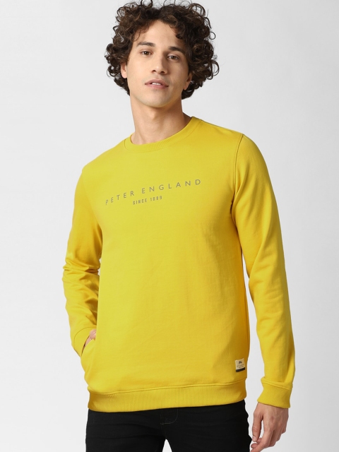 

Peter England Casuals Men Yellow Printed Sweatshirt