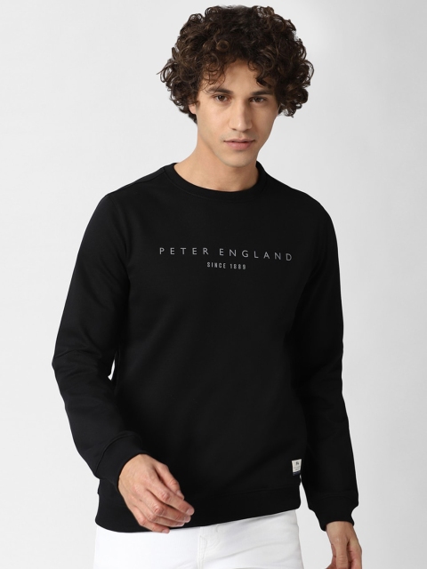 

Peter England Casuals Men Black Printed Sweatshirt