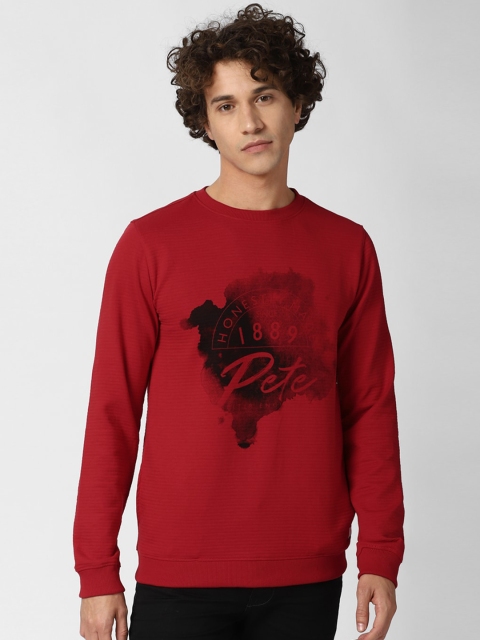

Peter England Casuals Men Maroon & Black Printed Sweatshirt