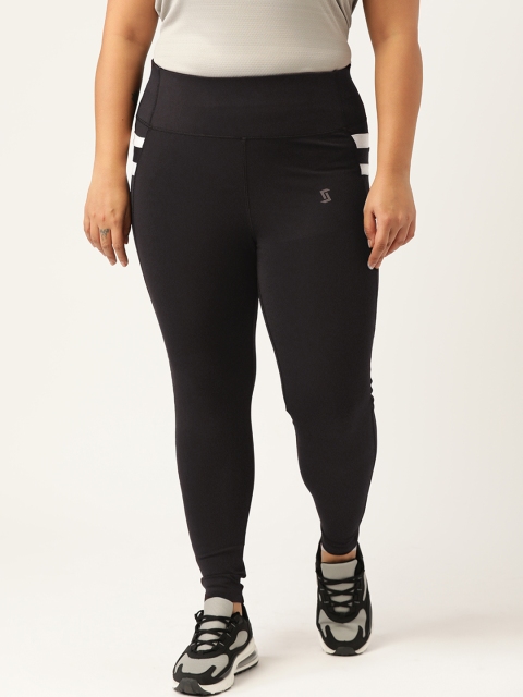 

SPIRIT ANIMAL Women Plus Size Black Solid Legging