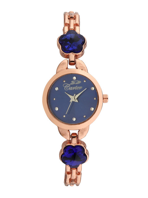 

Hob Forest Essentials Women Blue Analog Watch & Bracelet Gift Set, Navy blue