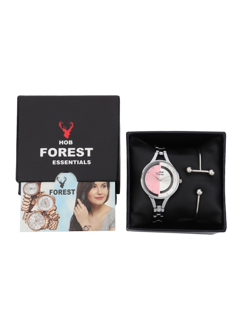 

Hobforestessentials Forest Women Silver Analogue Watch Gift Set SDFR-Gift Set-41