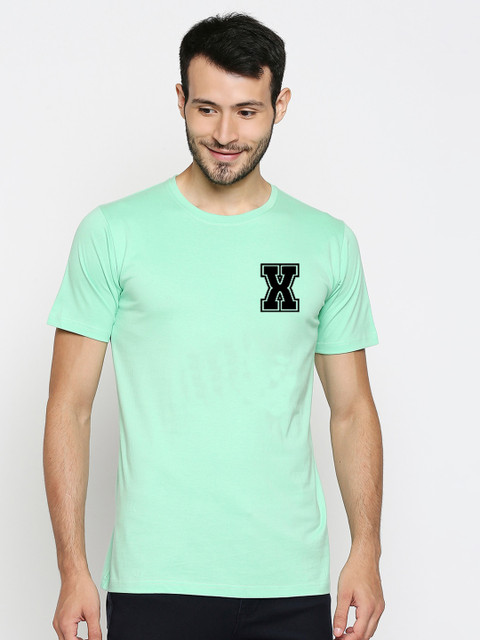 

Blacksmith Men Green Printed Pure Cotton T-shirt