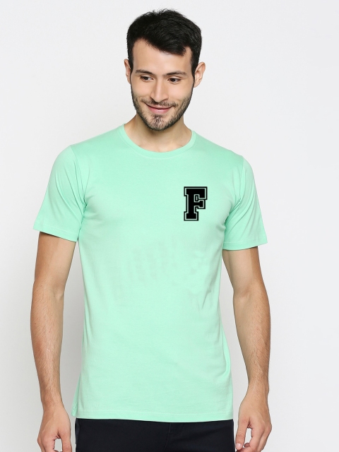 

Blacksmith Men Green Solid Round Neck T-shirt