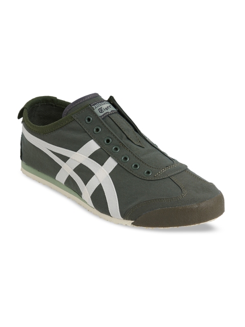 

Onitsuka Tiger Unisex Green Printed Slip-On Sneakers Mexico 66