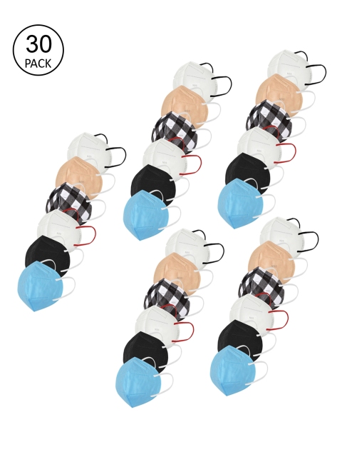 

LOIS CARON Unisex Pack Of 30 5- Ply Reusable N95 Masks, White