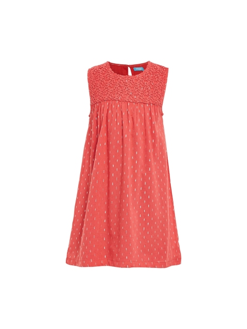 

Miyo Girls Coral Embellished Empire Dress