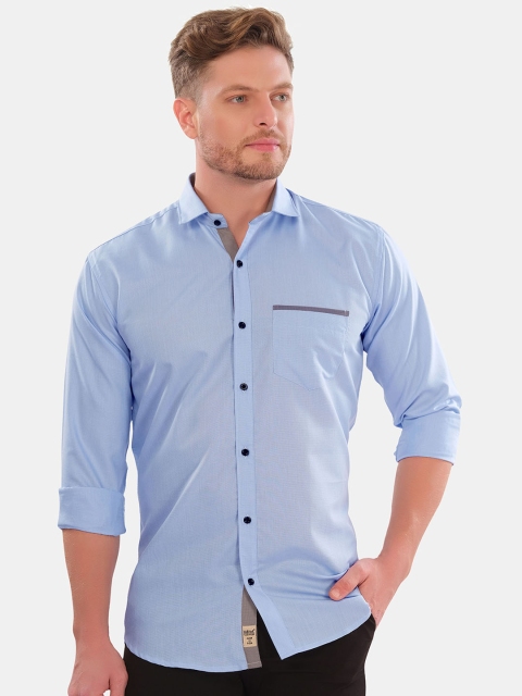 

VeBNoR Men Blue Slim Fit Opaque Casual Shirt