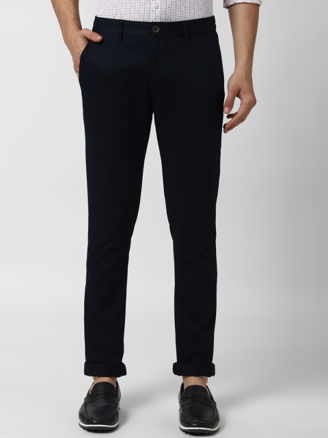 

Peter England Casuals Men Navy Blue Skinny Fit Trousers