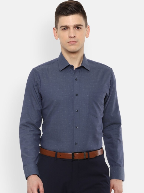 

Van Heusen Men Navy Blue Slim Fit Opaque Formal Shirt