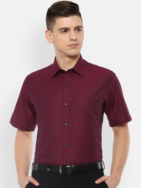 

Van Heusen Men Maroon Opaque Formal Shirt