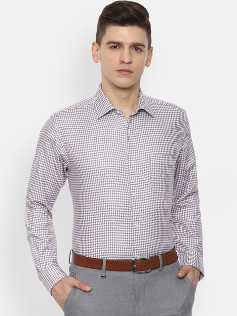

Van Heusen Men Grey Opaque Checked Formal Shirt
