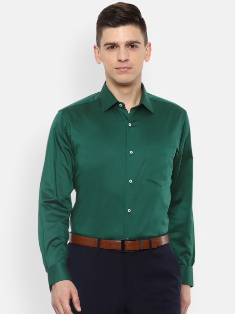 

Van Heusen Men Green Opaque Casual Shirt
